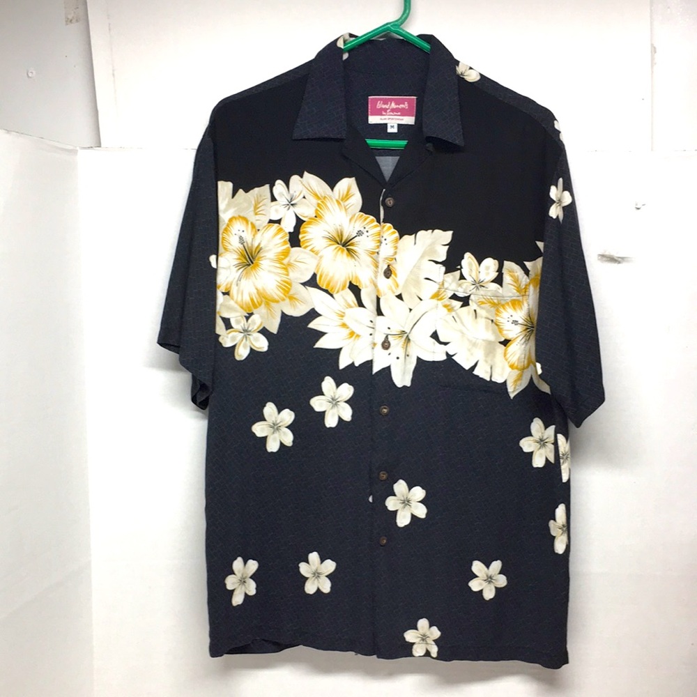 Island Moments by Emma , Vintage Men Aloha Button Down Casual Shirt Size Medium